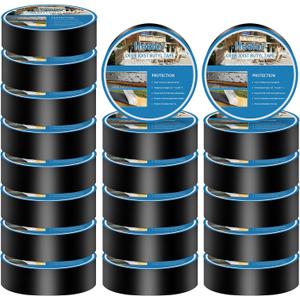 Joist Tape for Decking 1-5/8''50',20 Pack Weather-Resistant Butyl Deck Joist Tape,Waterproof Joist Decking Tape for Flashing Deck Joists and Beams Building Joists, Black