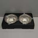 Elevated Dog Bowls for Small Medium Dogs - Adjustable Mess Proof Raised Dog Bowl Stand with 2 Premium 17oz Stainless Steel Food Bowl Dish Feeder Adjusts to 2.6- 5.3 Non-Slip Black