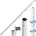 YEECHUN Professional 16.5 Foot Swimming Pool Pole Telescopic Heavy Duty Aluminum, Adjustable Length 6.5 to 16.5 Feet, Universal Pole for Skimmer Net Rake, Hooks, Vacuum Heads and Brushes