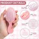 Mimorou 20 Sets Friendship Gifts Bulk Coquette Bow Hairbrushes Mirrors Cards with Bags for Galentines Party Favors Girls Trip Weekend Bachelorette Pink Friends Gifts