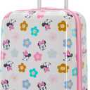 American Tourister Minnie Mouse Carry-On Luggage - Airline Approved, Durable Hardshell with Vibrant Minnie Mouse Design - Roll Confidentially with Spinner Wheels & Colorful Adjustable Handle, Carry-On 18-Inch