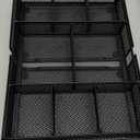 Marbrasse Expandable Desk Drawer Organizer, Mesh Drawer Organizer Tray with 10 Adjustable Compartments, Desk Organizers and Accessories for Office Supplies (Longer Expandable Drawer Organizer-B)