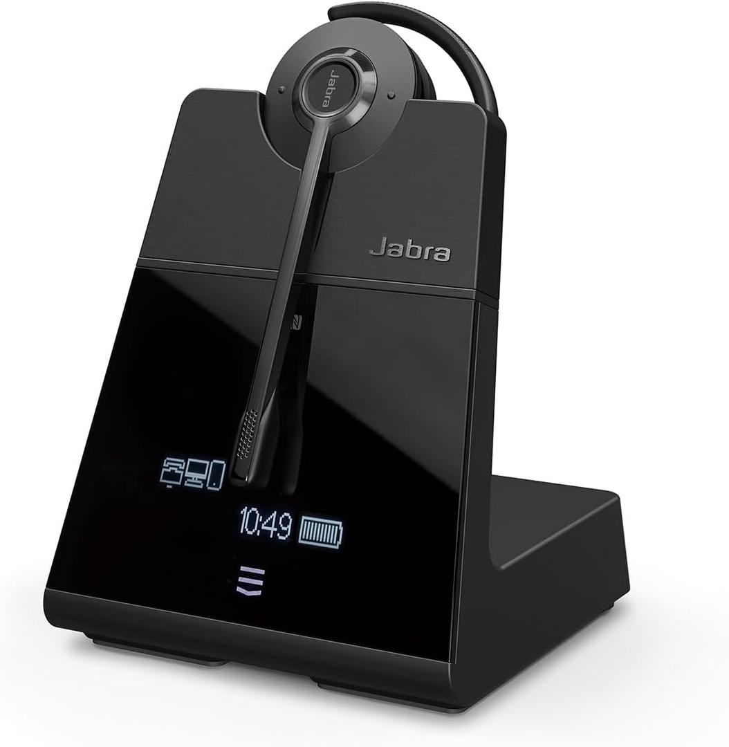 Jabra Engage 75 SE (Second Edition) Wireless Headset, Convertible Telephone Headset with Industry-Leading Wireless Performance, Advanced Noise-Cancelling Microphone, All Day Battery Life - Black