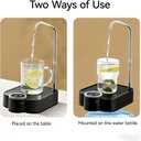 Drinking Water Dispenser Pump, Electric Desktop Water Pump for Universal Bottle, USB Charging, 5 Gallon Water Jug Pump for Home, Office, Outdoor