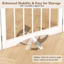Free Standing Dog Gate Indoor, Foldable Dog Gate for Doorways Stairs Hallways, 3-Panel Freestanding Pet Gate with Support Feet for Stability, Folding Puppy Gate Easy to Move, Doggy Gate 54"x24", 3-Panel, 24"Tall