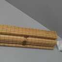 SEEYE Cordless Bamboo Roman Shades, Blackout Natural Bamboo Blinds for Indoor Windows, Roll Up Blind Privacy Shade for Home, Office, Door, UV Resistant & Easy to Install, 37" W x 64" H, Carbonized