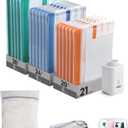 BAGSMART Vacuum Storage Bags for Travel with Rechargeable Air Pump, Portable Space Saver Bags for Travel & Home, Vacuum Compression Seal Bag for Clothing, Blanket, 21 Pack Multicolor