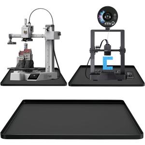 Silicone Mat for 3D Printers, Anti-Slip Pad Compatible with Flashforge, Comgrow, Elegoo, Bambulab and Most of 3D Printers, Desk Surface Protector 3D Printer Accessories(Large-23.6x15.8) (Black)