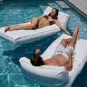 Casa Blanca Luxe Lie-On Lounger, Inflatable Float, Outdoor Use, Removable Cover, PVC/Polyester, 70.87 x 33.46 x 19.69 inches, 8.38 lbs, Standard