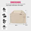 Grillman Grill Cover, BBQ Outdoor Grill Covers, Charcoal, Gas Grills, Waterproof, Rip-Proof, Weather-Resistant, Anti-UV, Barbecue Cover for Weber, Genesis, Charbroil, Nexgrill, etc (Tan, 60 Inch)