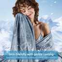 inhand Cooling Blanket Queen Size (90"x90"), Cooling Blankets for Hot Sleepers, Absorbs Heat to Keep Adults Cool for Summer Nights Sweats, Thin Cold Lightweight Blanket for Couch Bed, All Season Use
