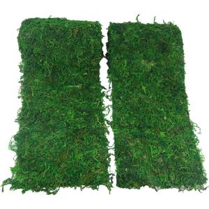 2 Pcs Moss Table Runner 5.5" x 51" Green Moss Roll for Fairy Garden Accessories Decor Party Wedding Woodland Moss Grass Table Runner Preserved Sheet Moss Mat for Crafts 14x130cm