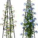Garden Trellis, 47” Plant Trellis for Climbing Plant, Plant Support with Bird Decoration, Adjustable Rustproof Garden Obelisk for Roses, Clematis in Indoor or Outdoor - 2PACK