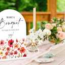 2 x Acrylic Wedding Signs Make a Bouquet Sign for Ceremony and Reception, 6x8" Arch Acrylic Table Decor, Flower Bar Supplies, Love In Bloom Decorations for Baby Shower Bridal Shower Engagement Party