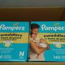 Pampers Swaddlers Diapers, Size 0 (up to 10 lbs), 140 Count, Absorbent, Keeps Baby Dry and Comfortable, Skin Safe Disposable Baby Diaper