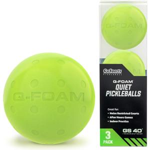 GoSports GS 40 Q-Foam Pickleballs - Quiet Foam Balls for Indoor or Outdoor Practice - 3 Pack