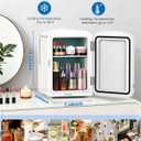 Electactic Mini Fridge for Bedroom, 4L/6 Cans Small Cosmetic Fridge for Skincare, Makeup, Medicine & Beverage, Portable Desk Fridge Cooler and Warmer for Kids, Car, Office, Dorm, White
