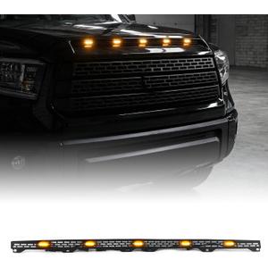 Front Upper Hood Bulge Insert Light for Toyota Tundra 2014-2021 Front Grill Inserts Amber Light
