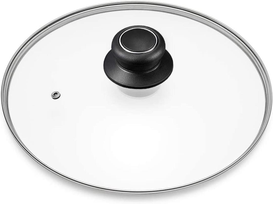 10 Inch Pan Lid 10 Tempered Glass Pot Lid for Cast Iron Skillets, Pans, Frying Pan, Pots and Wok, Heat Resistant Handle