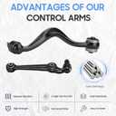 Front Rearward Forward Lower&Upper Control Arms w/Ball Joints for 2007-2012 Ford Fusion Lincoln MKZ Mercury Milan (6pc)