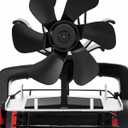 Wood Stove Fan Heat Powered: Fireplace Fan with Bracket Tray Fixed on Propane Heater - 6 Blades Thermal Fan for Log/Electric Wood Stove Burner Hot Tent Camping/Picnics/Indoor Use