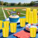 VDESFUEBY 24 Pcs Softball Party Cups 12oz Softball Party Thick Reusable Plastic Disposable Cup Softball Themed Party Supplies Cold Drink Wine Coffee for Softball Partys Supplies Favors