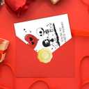 2 x Love You Valentines Day Cards (Black Weirdo)