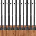 Zoegi 10 Pack 2.8FT String Light Poles,Light Poles for Outside Lights with Fork, Outdoor Brackets Hanging Lights,Metal Stand for Deck Patio, Backyard, Wedding, Deck, Party 