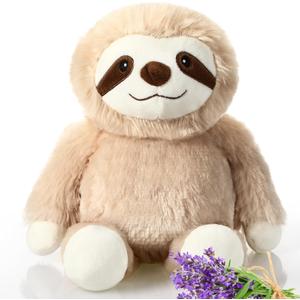 Hungdao Sloth Microwavable Weighted Stuffed Animals Heated Stuffed Animal 9 Inch Lavender Scented Sloth Plushie Soft Plush for Warmth Comfort Birthday Gift