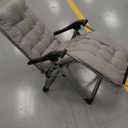 Slendor Zero Gravity Chair, Zero Gravity Lounge Chair with Upgraded Lock and Removable Cushion, Reclining Camping Chair with Cup Holder, Headrest for Indoor Outdoor, Gray (Grey)