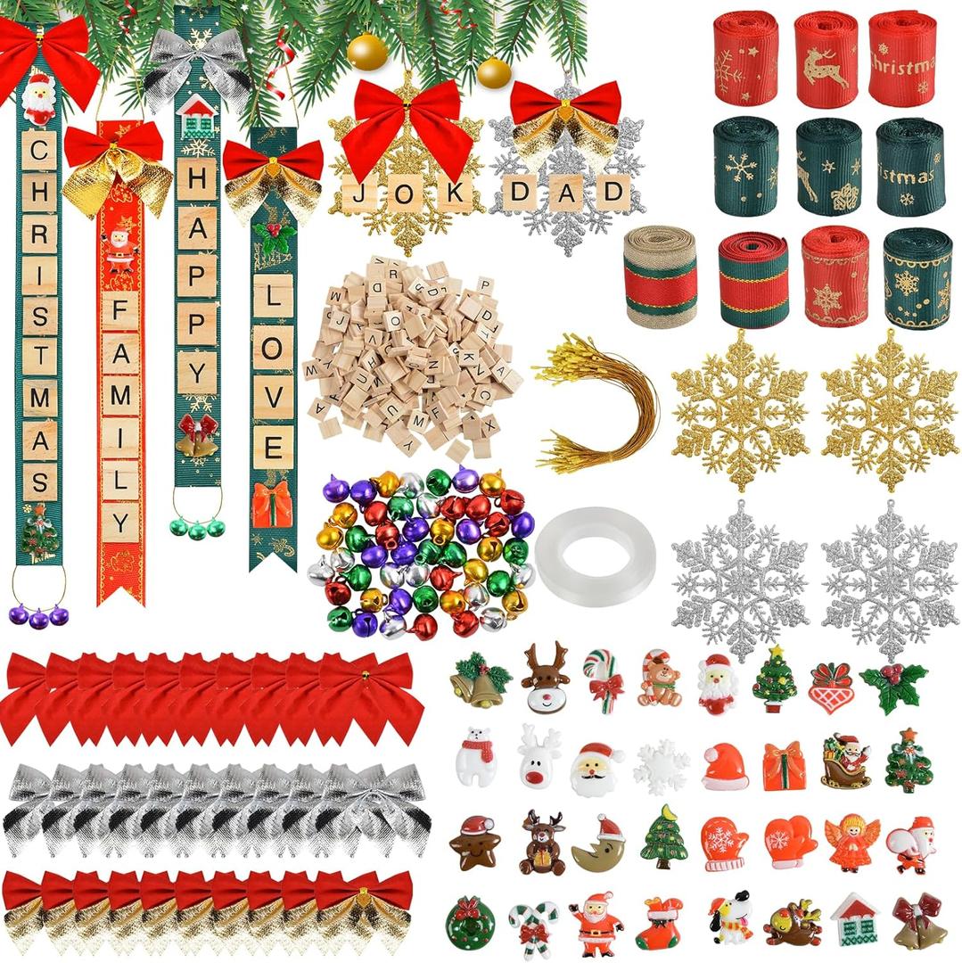QIDSJCCBD 487 pcs Christmas Ornaments DIY Christmas Tree Ornaments Christmas Arts and Crafts for Adult Christmas Decorations (Style 1)