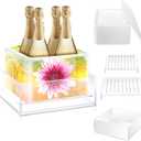 4 Pcs Ice Mold Wine Chiller Ice Bottle Chiller Ice Container Mold Ice Silicone Mold Champagne Bucket with Draining Rack for Decorations Centerpiece