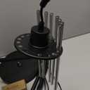 Industrial Floor Lamps for Living Room, Dimmable Floor Lamp Modern Standing Lamps with Glass Lampshade, Rotary Switch, LED Bulbs, Tall Lamps for Bedroom, Office (1 Lampshade(66inch))