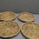 Fox Run Brown Wicker Paper Plate Holders, 9 x 9 x 0.5 inches