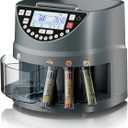 Aneken Coin Counter and Sorter with TFT Display - Accurate Sorting Machine for 5 Denominations, Smooth Operation at Up to 300 Coins Per Minute, Ideal for Efficient Money Management (Blue)