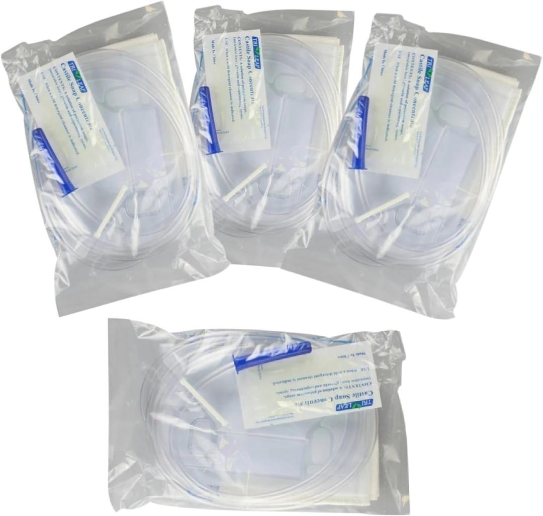 Disposable Enema Bag Set with 1500 ml Enema Bag, 60 Inches Tubing, Clamp for Colon Cleansing (Pack of 4)