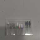 Depvko 13PC Nail Drill Bits Set, Drill Bits for Nails, 3pcs Tungsten Carbide Drill Bits+ 3pcs Ceramic Efile Nail Drill Bits+ 6pcs Cuticle Drill Bits+ 1pcs Brush, 3/32 inch Nail Bits for Nail Drill