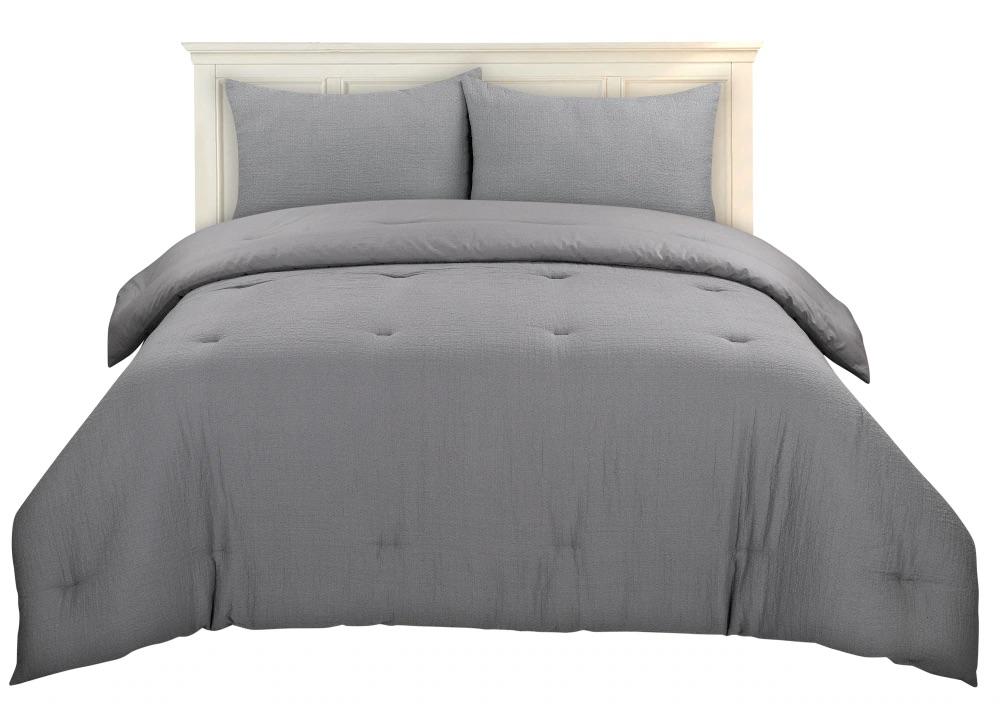 Modavari Home Fashions King Comforter Grey