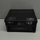 HUANUO 2 Tier Monitor Stand, Metal Monitor Riser with Drawer, Desk Organizer, Monitor Stand with Storage, Desktop Computer Stand for PC, Laptop, Printer (Black)