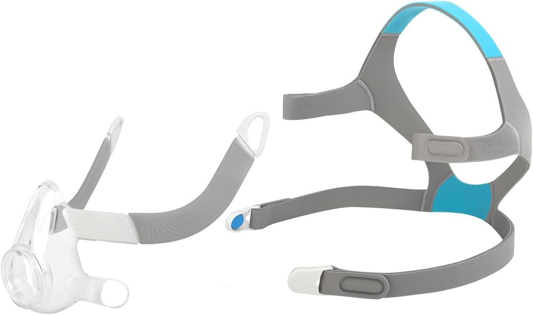Replacement Frame Set for AirFit F20 Mask - Includes Frame, Headgear, Clips - No Elbow - Snug Fit, Comfortable Design, Medium