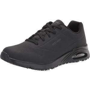 Skechers Men's Work Uno SR Sutal Lace Up Skech AIR 200054 P Food Service Shoe, Black, 12