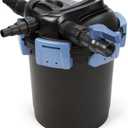 Aquascape 95053 UltraKlean 2000 Gallon Biological Pressure Filter with 14 Watt UV Clarifier Sterilizer for Pond Water Feature, 2,700 GPH Black