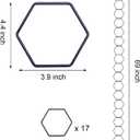 17PCSMetal Hanging Trellis for Pothos Plant Climbing Support | Vine Wall Lattice for Indoor and Outdoor Garden | House Accessories for Climbing Plants | Small Metal Trellis for Lattice Support (Hexagon Chain Trellis)