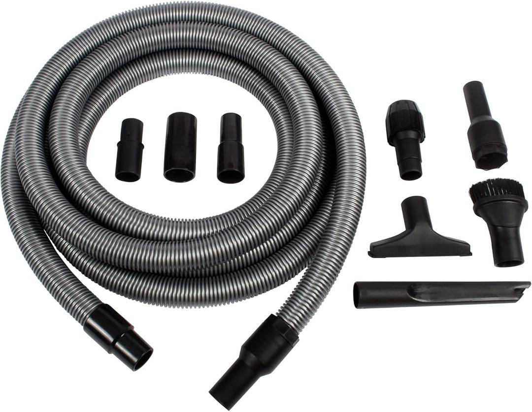 Cen-Tec Systems Upright and Canister Vacuum Extension Attachment Kit, 20 Ft. Hose w/Accessories, Black