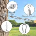 yofit 44 Pcs Shade Sail Hardware Kit, 6 Inch Outdoor Sun Sail Accessories, 304 Stainless Steel Turnbuckles & Brackets for Triangle/Rectangle Sails, Patio Canopy Installation Hardware Set Waterproof