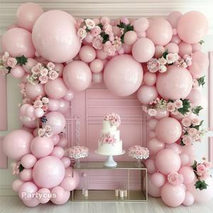 Double Stuffed Pink Balloon Garland Arch Kit Pastel Light Pink Balloons Different Sizes 18/12/5 Inch for Baby Shower Birthday Bridal Wedding Valentine Party