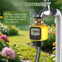 Water Flow Meter with Brass Inlet Metal Thread 3/4 Inch, TRJZWA Measure Gallon/Liter Consumption and Flow Rate for Outdoor Garden Hose Watering RV Water Tank Filling Lawn Sprinkler and Nozzle Sprayer