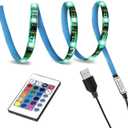 LED TV Backlight,SMY USB LED Strip Light,RGB MultiColour LED Light Strip Kit Waterproof IP65, 60LED with Wireless Remote Controller for TV/PC/Laptop Bias Lighting (6.56Ft)
