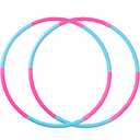 Liberry 2 Packs Kids Exercise Hoop, Detachable & Size Adjustable Toy Hoop, Professional Hoola Rings, Christmas Sport Gift in Blue, Pink