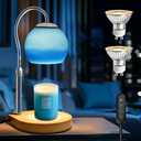 DALUXshop Candle Warmer Lamp with Timer 2H/4H/8H, Adjustable Height Dimmable Candle Lamp with 2 Bulbs, Wax Melt Warmer for Jar Candles, House Warming, Home Decor, Christmas Gifts for Women, Mom(Ocean)